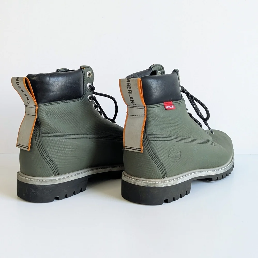 Timberland 6-Inch Helcor Leather Waterproof Boot Olive Green Men's sz 8 - Picture 2 of 12